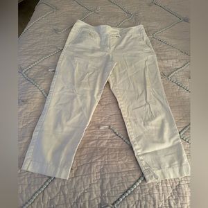 talbots white capris